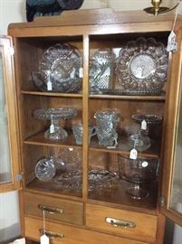 Glassware, cake plates, treat dishes, trifle bowls, candy dishes, egg plates.