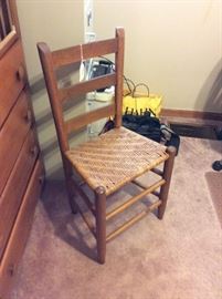 Pair of Rush seat chairs