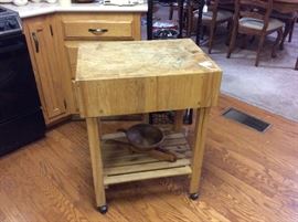 Wonderful Chopping Block Roll Cart!!!!!