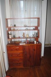 Unusual, possibly hand made cedar cabinet