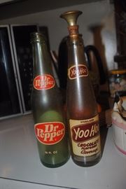 Old Yoohoo and Dr. Pepper bottle