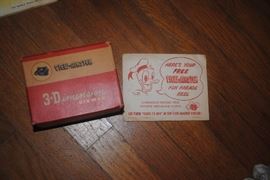 40/50s View Master in original box  - 4 View Master slides - Goofy and Woody Woodpecker