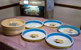 Falstaff and Krewe of Cleopatra crawfish plates plus a working, light up, moving Jax Beer sign