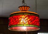 Vintage Coca-Cola hanging lamp. Beautiful