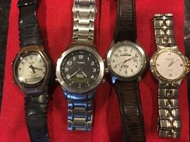 Assortment of Men's watches including Raymond Weil
