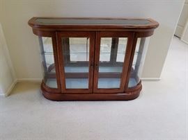 CREDENZA (LOW) GLASS , HAS 2 SHELVES, 42 /2" X 13"D X  $350 OR BEST