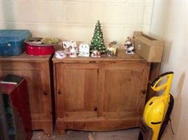 Unfinished pieces of cabinetry