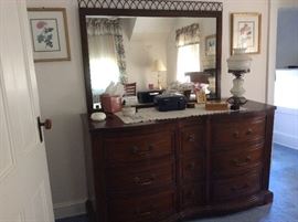 Tomlinson of High Point,NC Dresser w/ mirror matches the king headboard and tall dresser