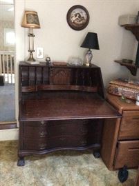Writing desk open, all compartment drawers in good working order, very ornate and beautiful, must see.