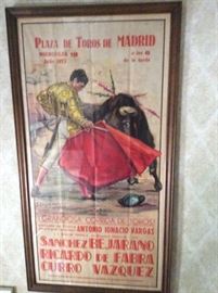 Framed poster from Spain 1970's