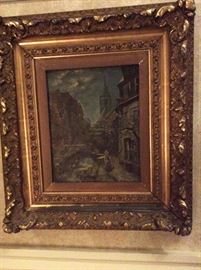 Heavy ornate frame probably worth more then the painting