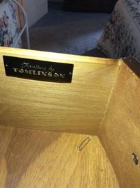 Tomlinson furniture very well known chair company, began making other furniture in the 60's highly collectible