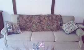Tan hide a bed sofa $25