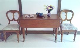 Drop leaf table & chairs $50