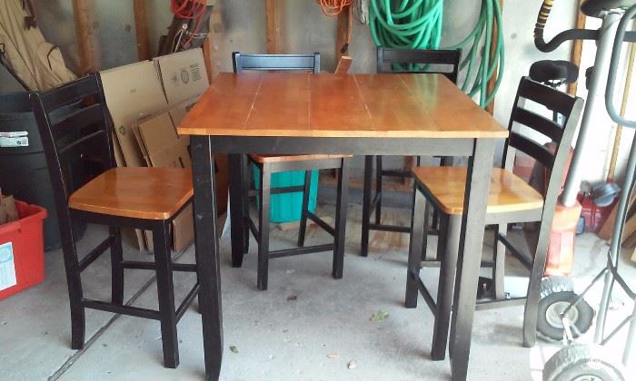 High top table with 4 chairs   $100