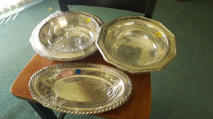 Silverplate dishes