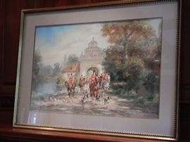 SIGNED HUNT SCENE