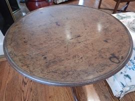 MAHOGANY DISH TOP TABLE