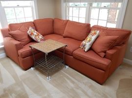 CORNER SOFA AND END TABLE