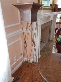 PAIR OF TALL PEDESTAL PLANTERS