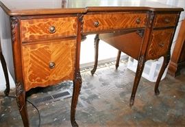 Inlaid Italian Double Pedestal Desk