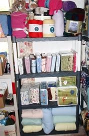 100’s New Blankets; Sheets; Quilts & Throws; New Socks; Vintage Quilts