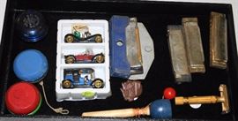 Duncan Yo-Yo, Harmonicas, vintage Shaver, etc