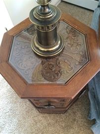 Top of octagon side table