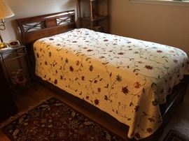 Twin Bed and Frame X 2 Sealy Posturepedic  Mattress