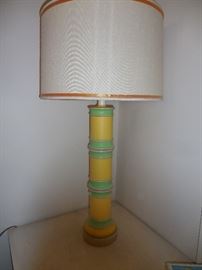 Mid Century Table Lamp Original Shade