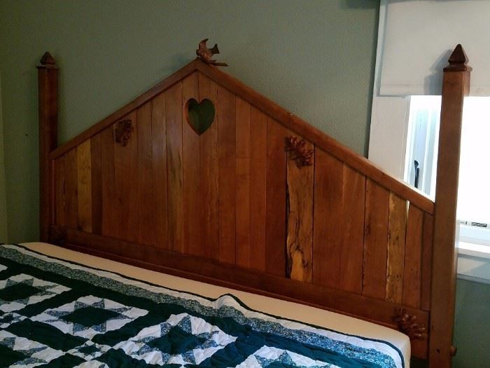 Handcrafted Headboard...there is also a footboard