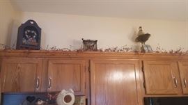 Knick nacks above kitchen cabinets