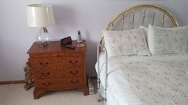 Bedroom side tables with lamps