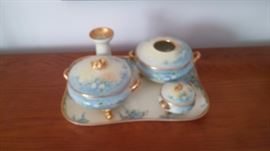 Victorian dresser set