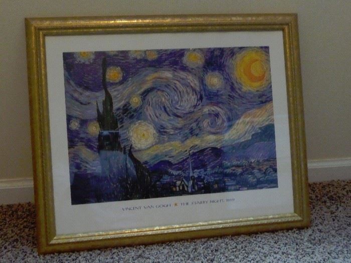 Starry Night, c. 1889 Framed Poster Print By Vincent Van Gogh 