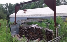 wood and hoist framing.