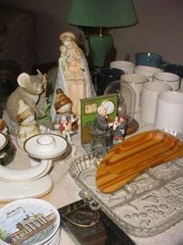 Very rare, early 1940's, full bee Goebel Hummel Madonna & Child, plus Norman Rockwell figurine and others.