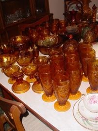 Large collection of early Tiara glassware