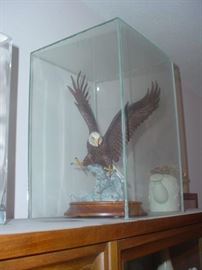 Porcelain bald eagle figurine