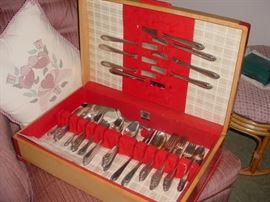 Set of International Silver silver plate set