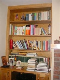 One of several old bookcases, and of course...LOT'S of BOOKs...throughout the home