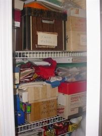 Closets full of sewing and crafts