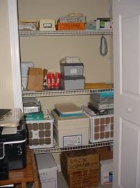 Boxes and boxes of office supplies