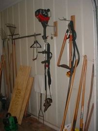 Some of the many yard and hand tools...near new electric generator not shown