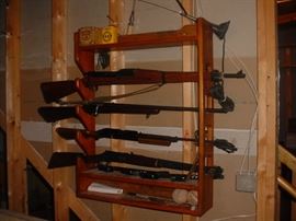 Rifles, both .22 and air guns