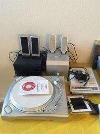 Altec Lansing Amp & Speakers, Dell as well- we have also found and Ipad & 2 ipods , Ion USB turntable 