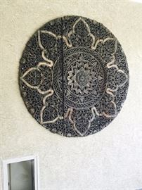 Teak Medallion approx 5 ft wide