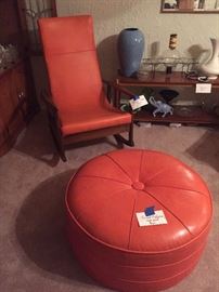 Orange Footstool
