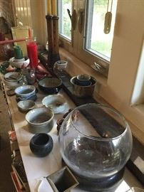 Pottery and candles