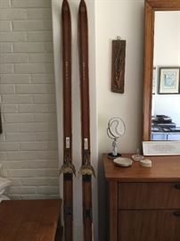 Wood cross country skiis
